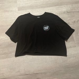 Santa Cruz cropped tee in good condition